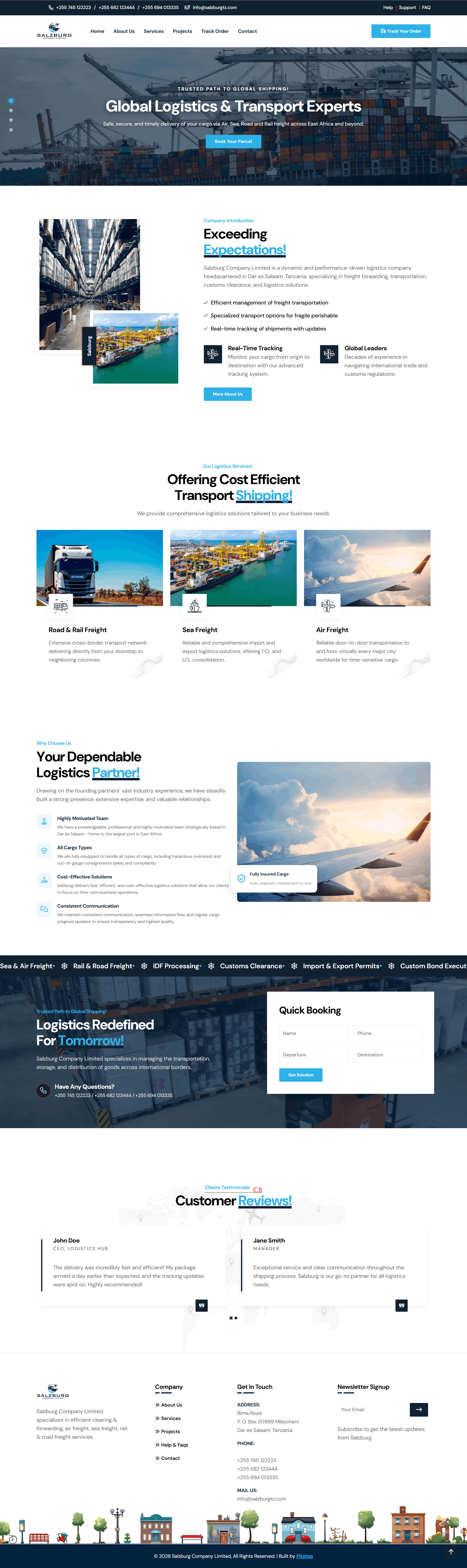 Salzburg Company Limited — Logistics & Freight Forwarding Website